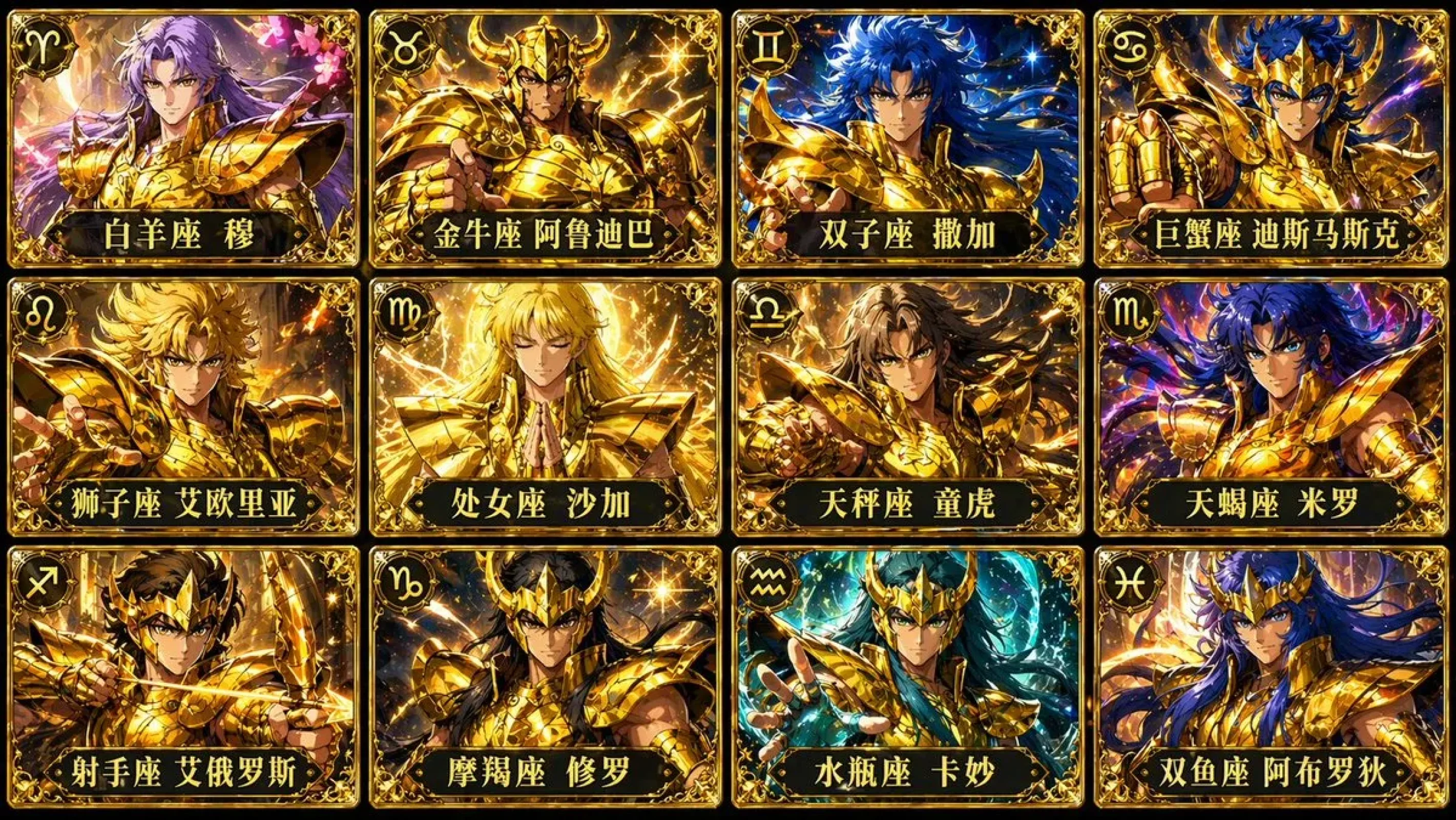 十二黄金圣斗士卡牌合集 案例